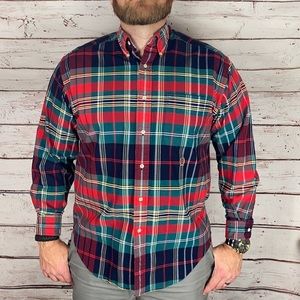 VINTAGE Tommy Hilfiger Plaid Button Up M